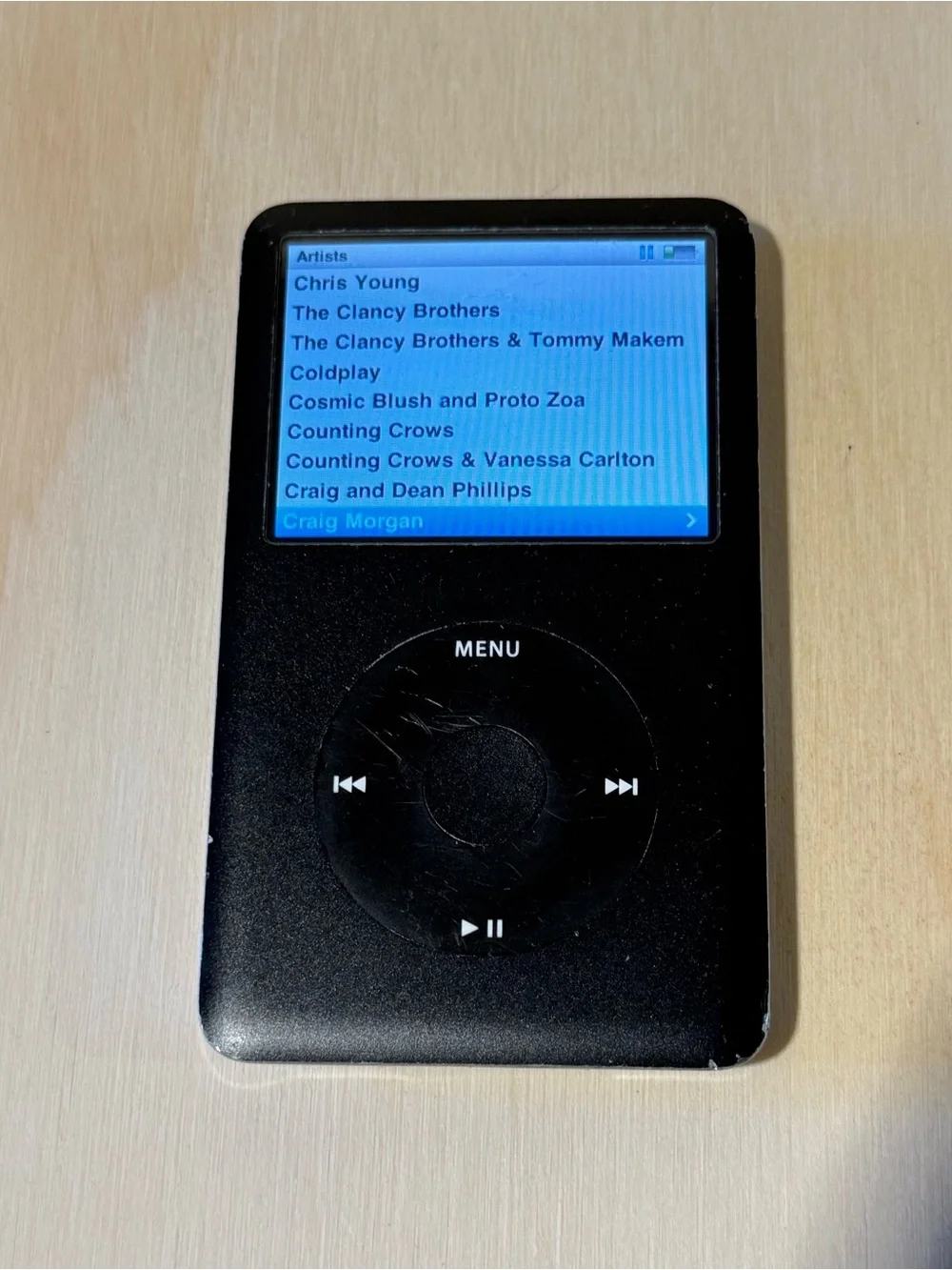 iPod Model:A1136 6thGen 80GB Blk Bad Battery For-Parts/Repair Read Info!